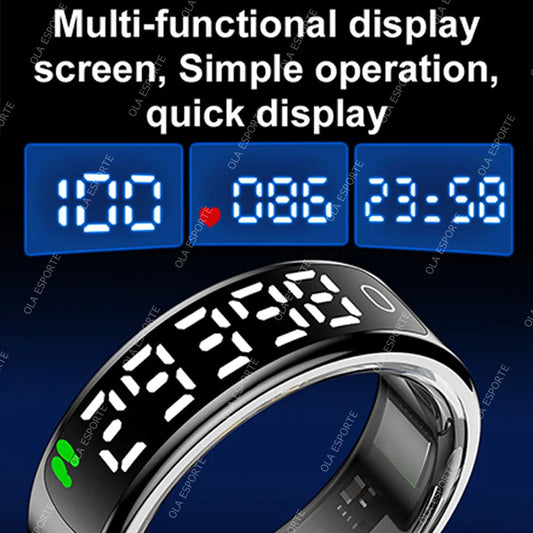 2026 Smart Ring Display Screen and Touch, Wireless Charging,Smart Control,Health Manager,5ATM Waterproof For Men Women New Rings