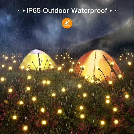 Solar Garden Lights-New Upgraded Solar Powered Firefly Lights Outdoor Waterproof Vibran Garden Lights for Decorationi