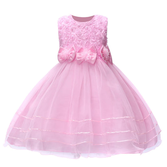 Baby Girls Princess Dresses Girl Party Dress Baby Wedding Party Birthday Clothes Toddler Sleeveless Elegant Dress